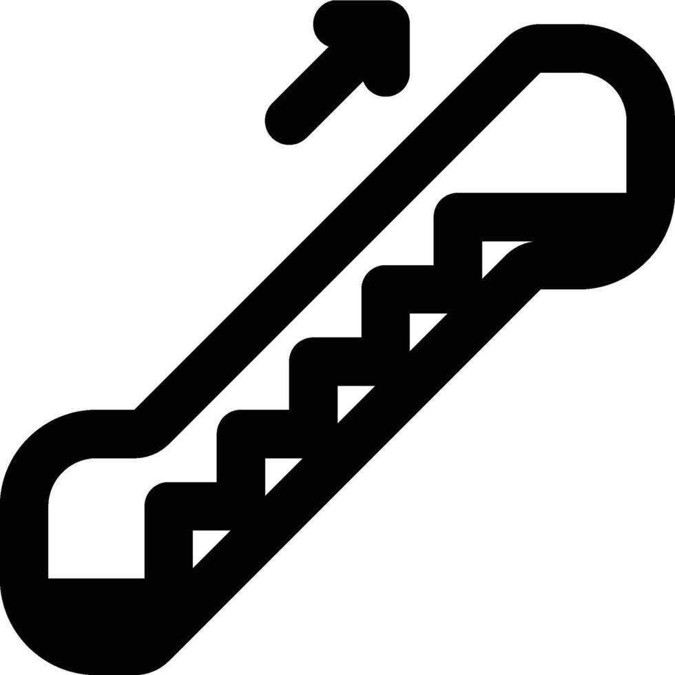 Escalator, Stairway, Stairs Outline Icon vector