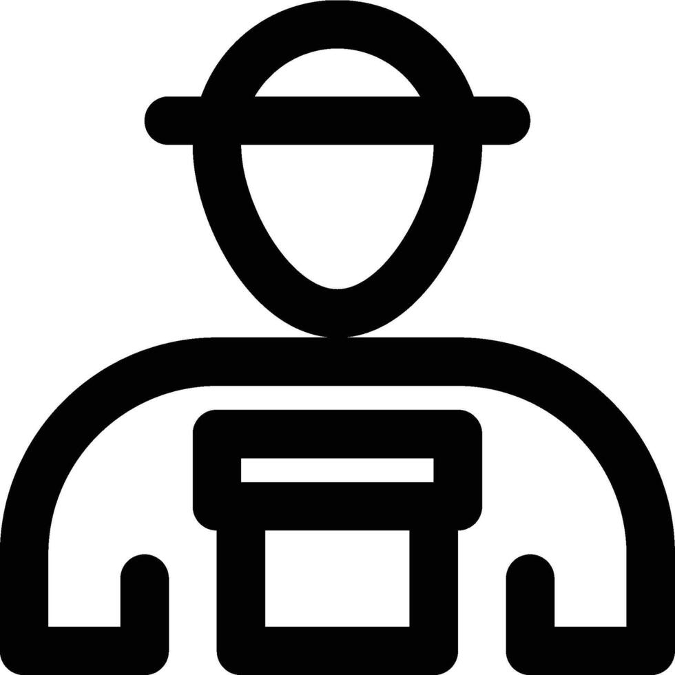 Courier, Profession, Shipper Outline Icon vector