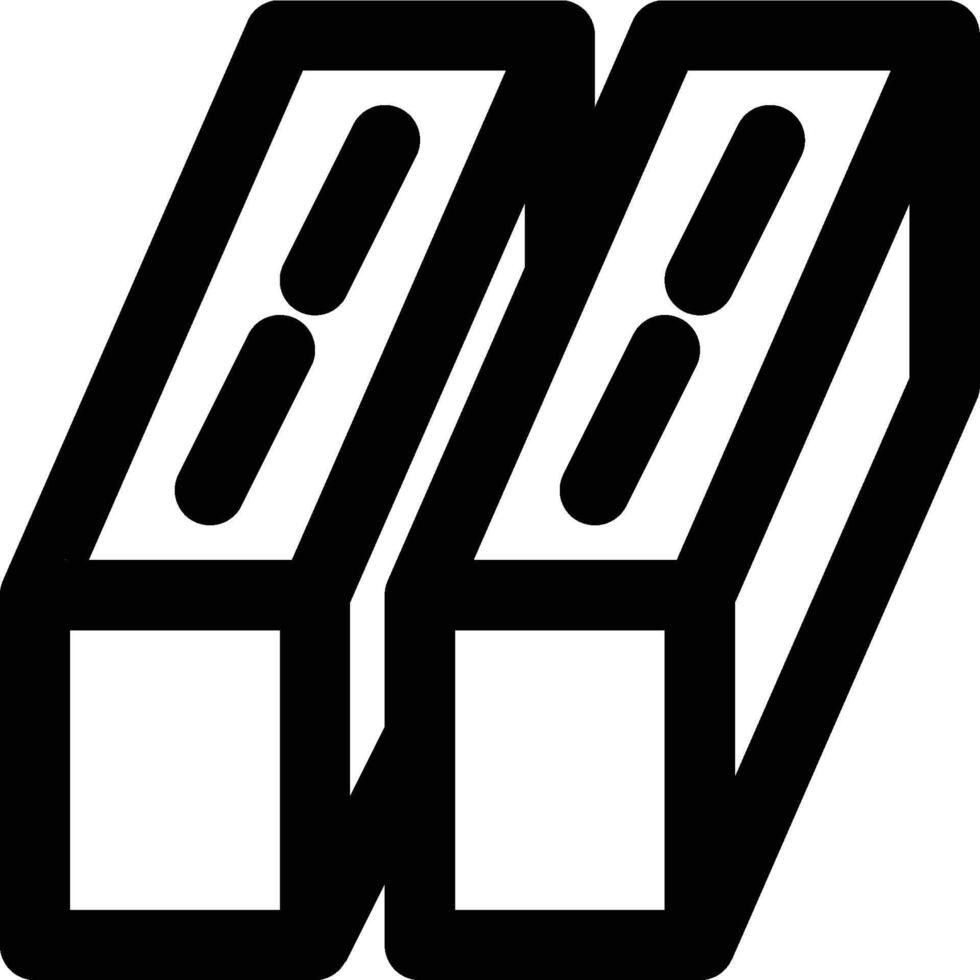 Concrete Block, Blocks, Building Blocks Outline Icon vector