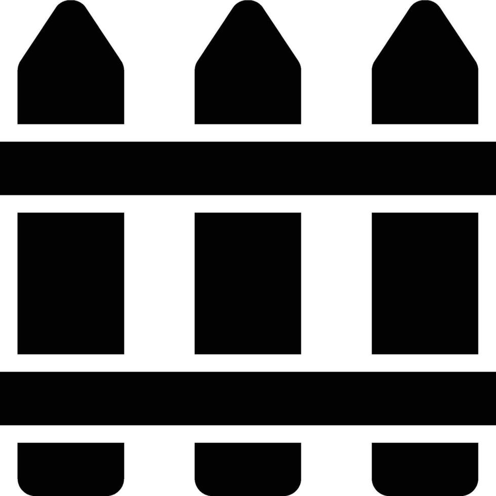 Fences, Wall, Wood Glyph Solid Icon vector