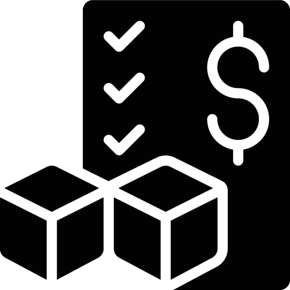 Economic Quantity, Economic Order, Quantity Glyph Solid Icon vector
