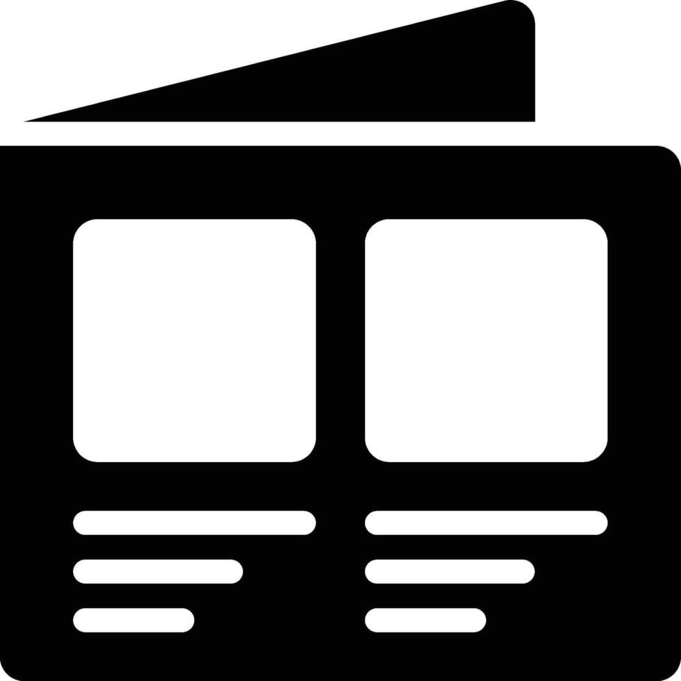 Catalogue, Catalog, Brochure Glyph Solid Icon vector