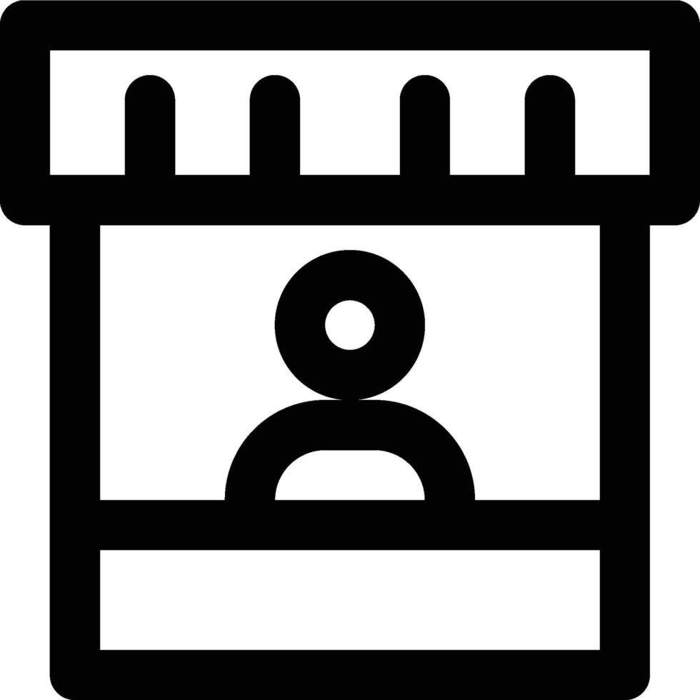 Kiosk, Display, Stand Outline Icon vector
