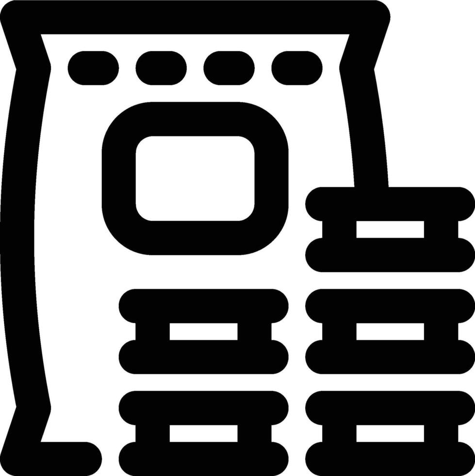 Concrete, Cement, Composite Outline Icon vector