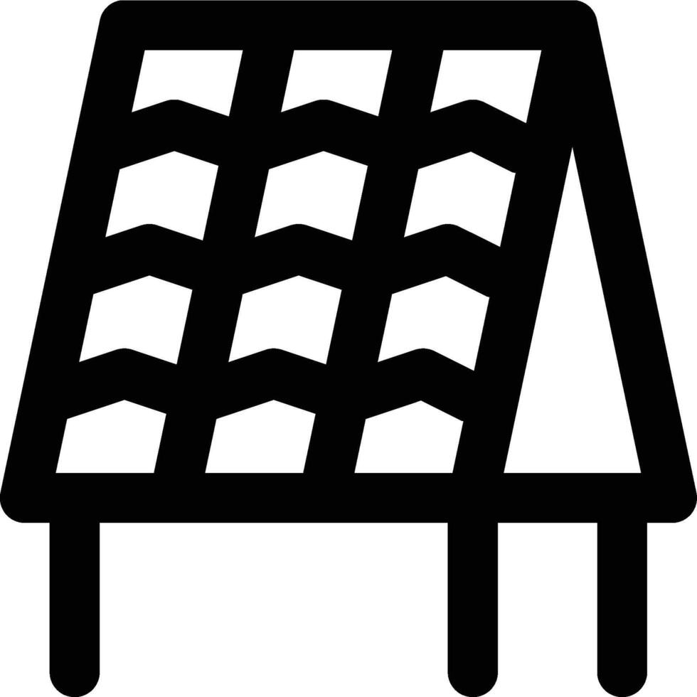 Roof, Roofing, Rooftop Outline Icon vector