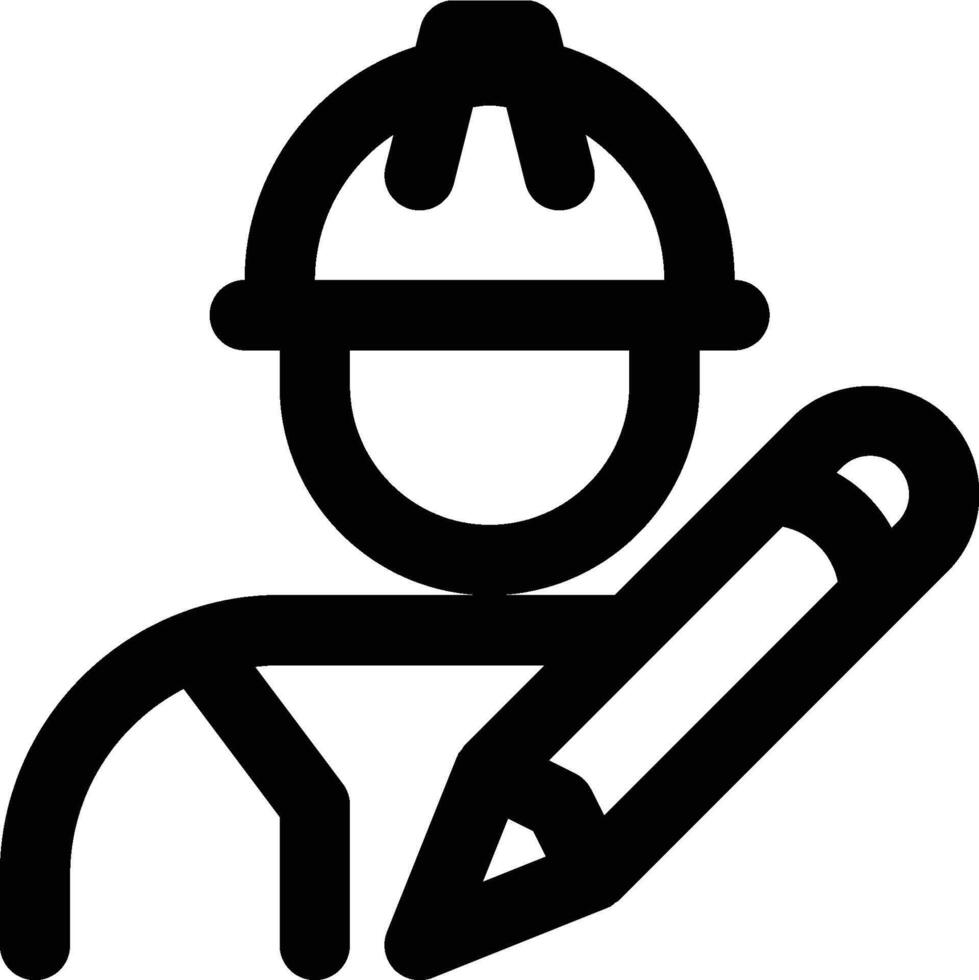 Architect, Professions, Jobs Outline Icon vector
