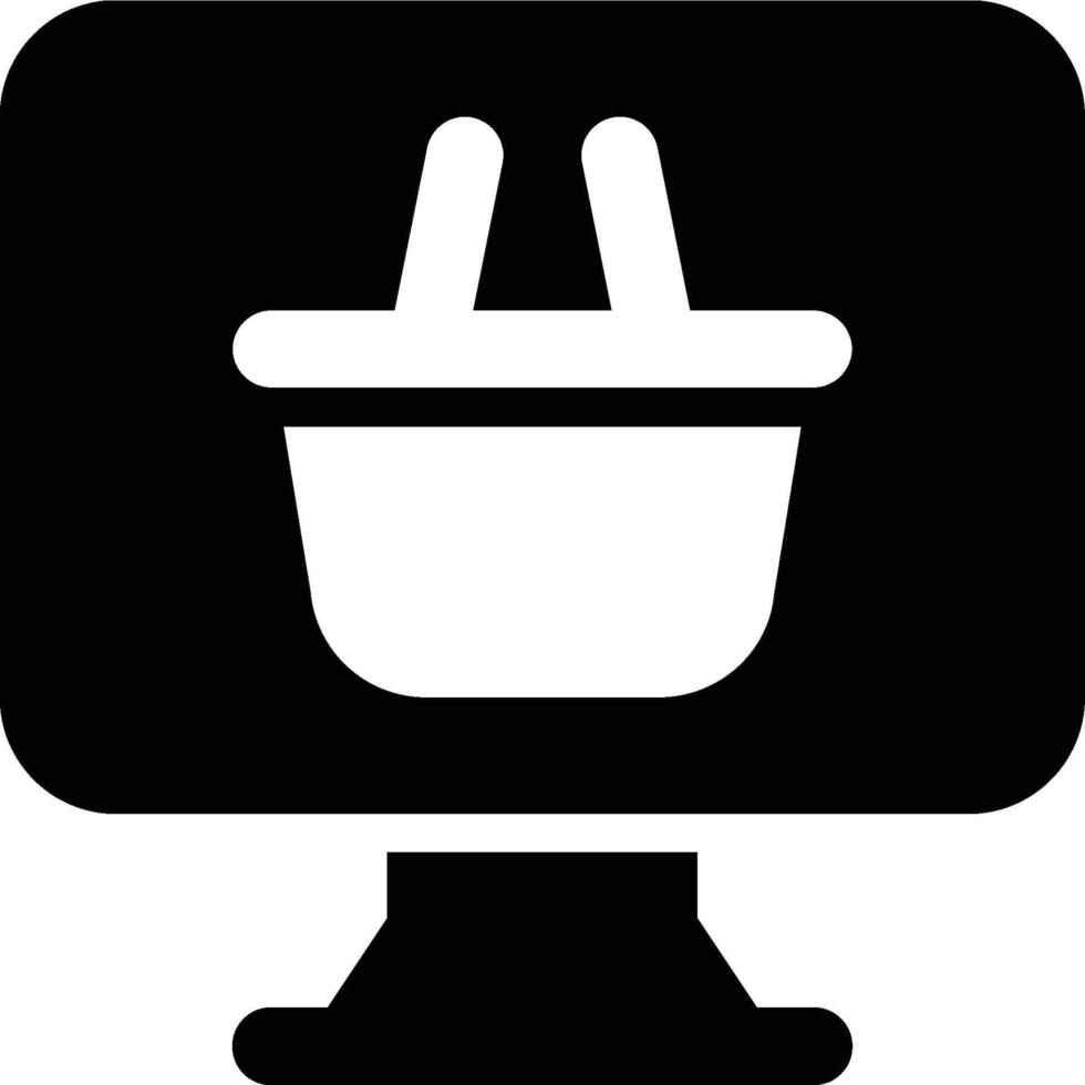 Online Store, Online Shop, Ecommerce Glyph Solid Icon vector