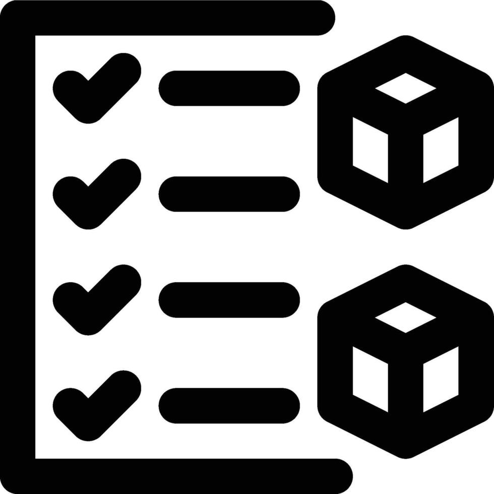 Checklist, Check List, Product List Outline Icon vector