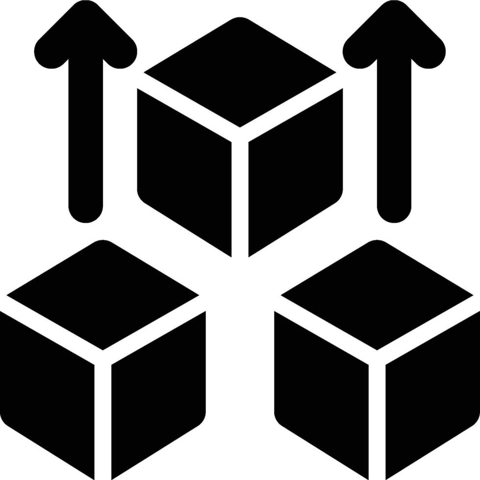 Maximum Stock, Maximum Inventory, Maximal Stock Glyph Solid Icon vector