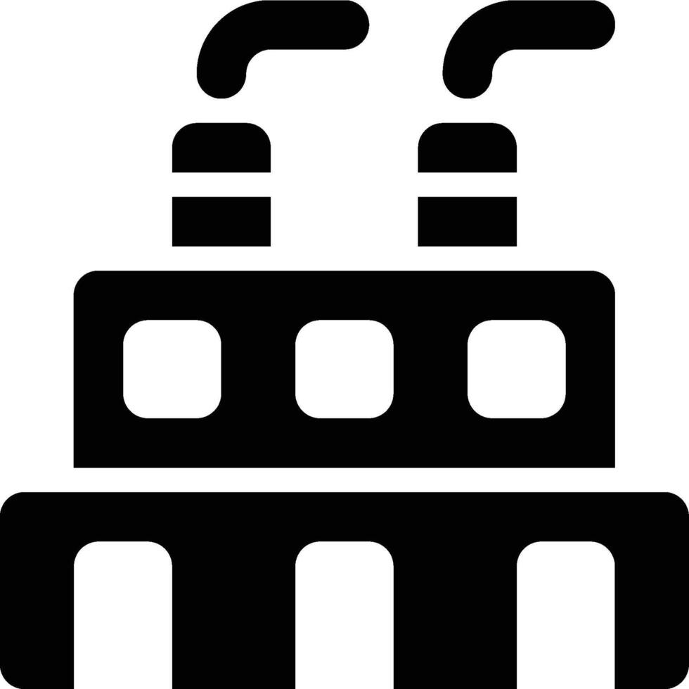 Factory, Industry, Manufactory Glyph Solid Icon vector