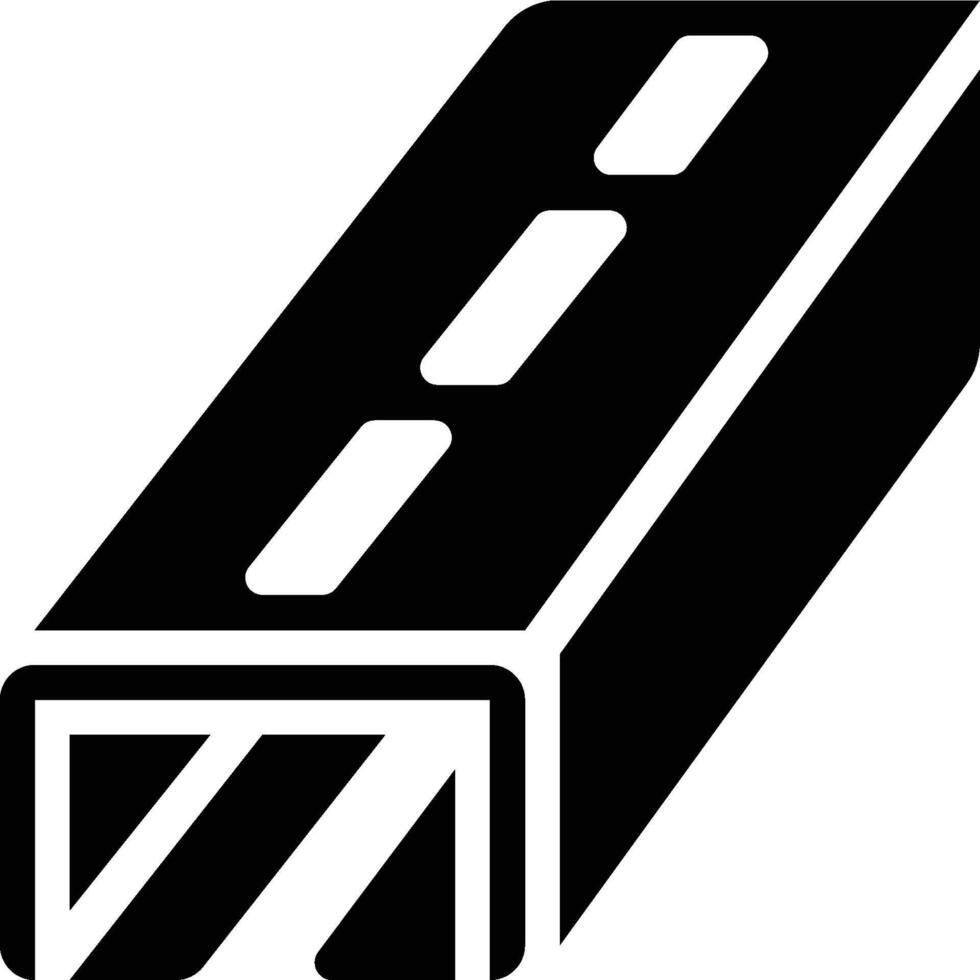 Strut Channel, Slotted Metal, Metal Strut Glyph Solid Icon vector