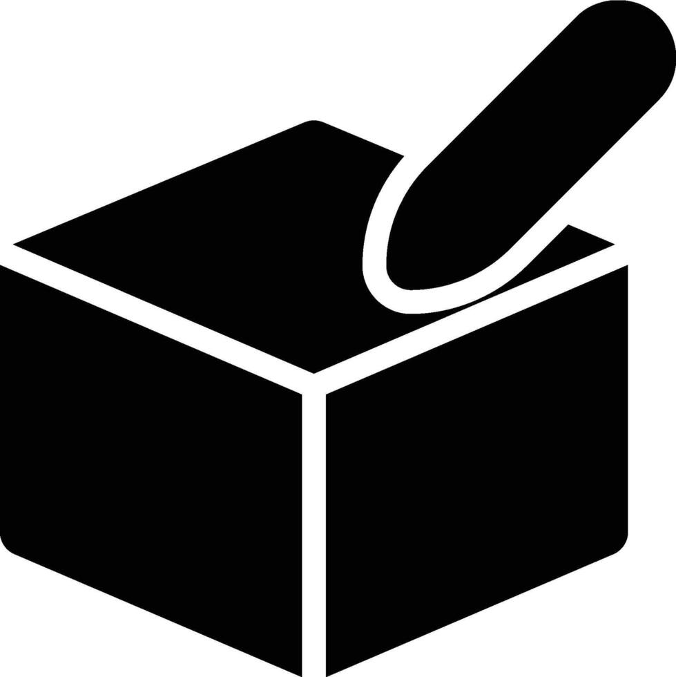 Input Product, Edit Product, Entry Product Glyph Solid Icon vector