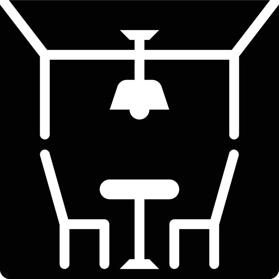 Dining Room, Refectory, Room Glyph Solid Icon vector