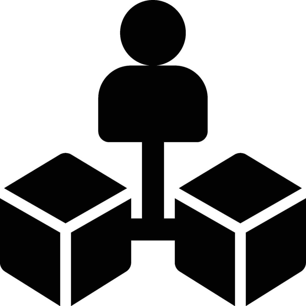 Dependent Demand, Demand Classification, Demand Glyph Solid Icon vector