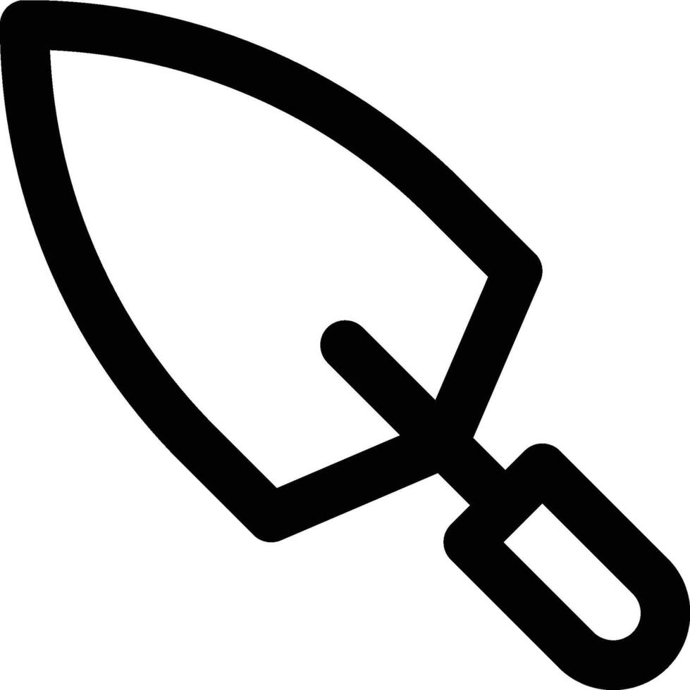 Trowel, Tools, Construction Equipment Outline Icon vector