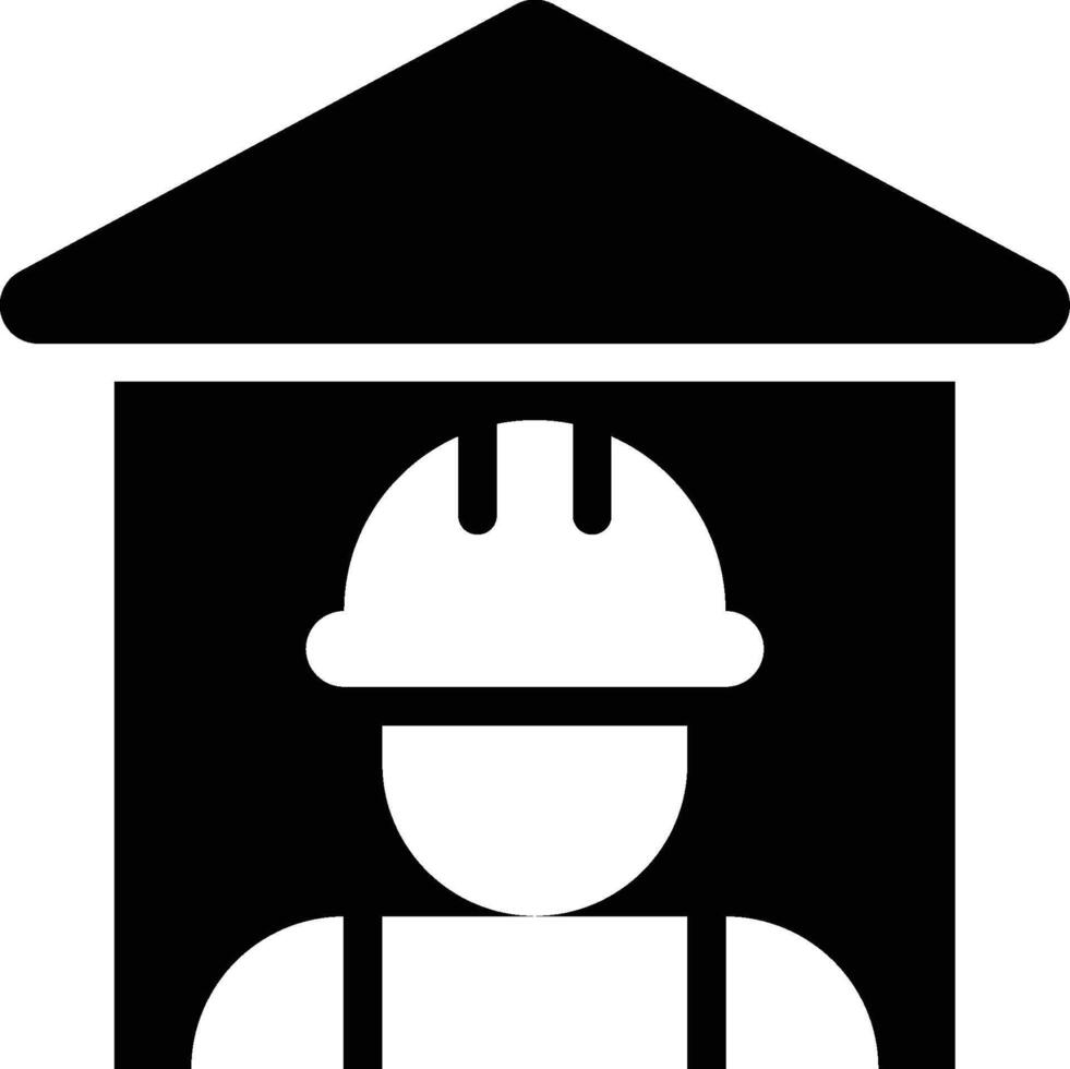 Construction Worker, Worker, Construction Glyph Solid Icon vector