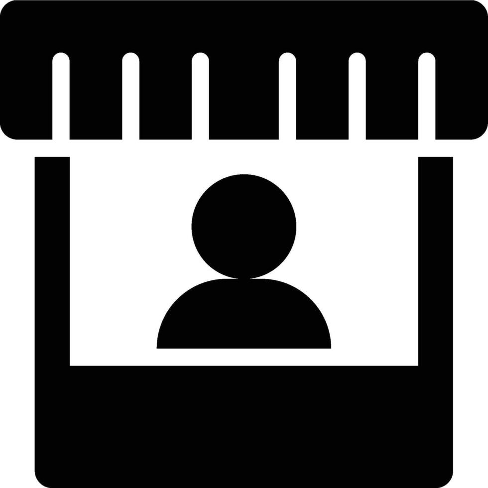 Kiosk, Display, Stand Glyph Solid Icon vector