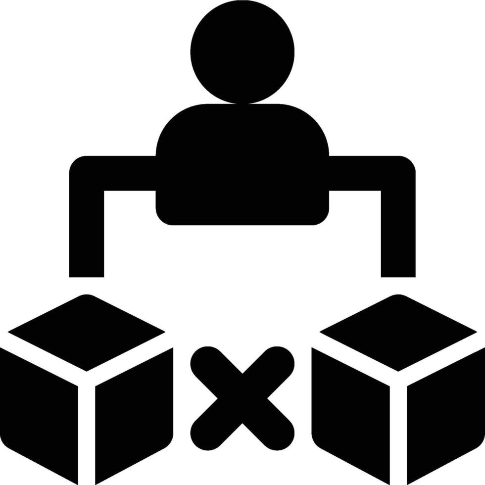 Independent Demand, Demand, Supply Chain Glyph Solid Icon vector