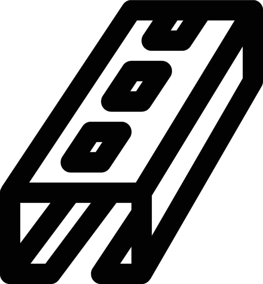 Strut Channel, Slotted Metal, Metal Strut Outline vector
