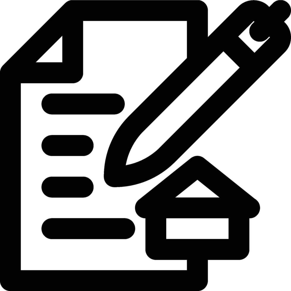 Contract, Project, Document Outline Icon vector