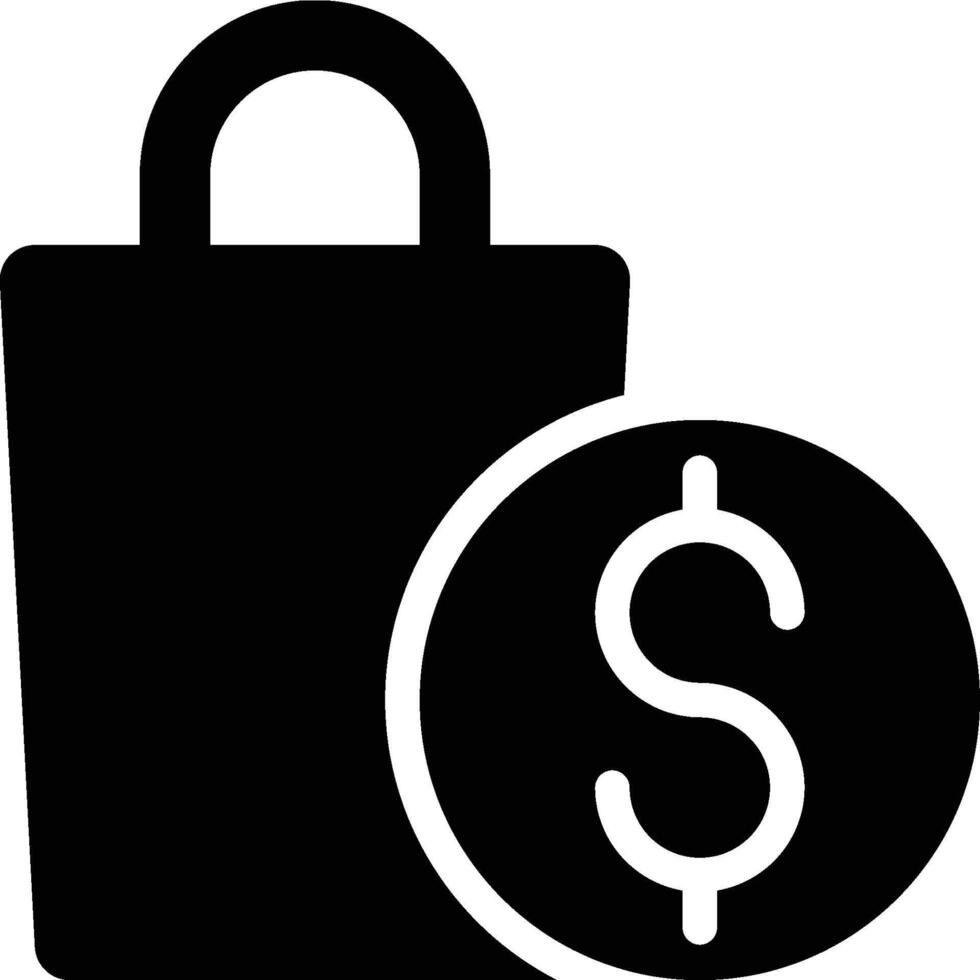 Price, Retail, Shopping Glyph Solid Icon vector