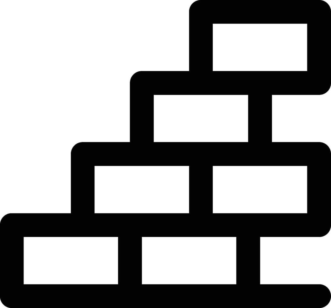 Brickwall, Brick Wall, Brick Walls Outline Icon vector