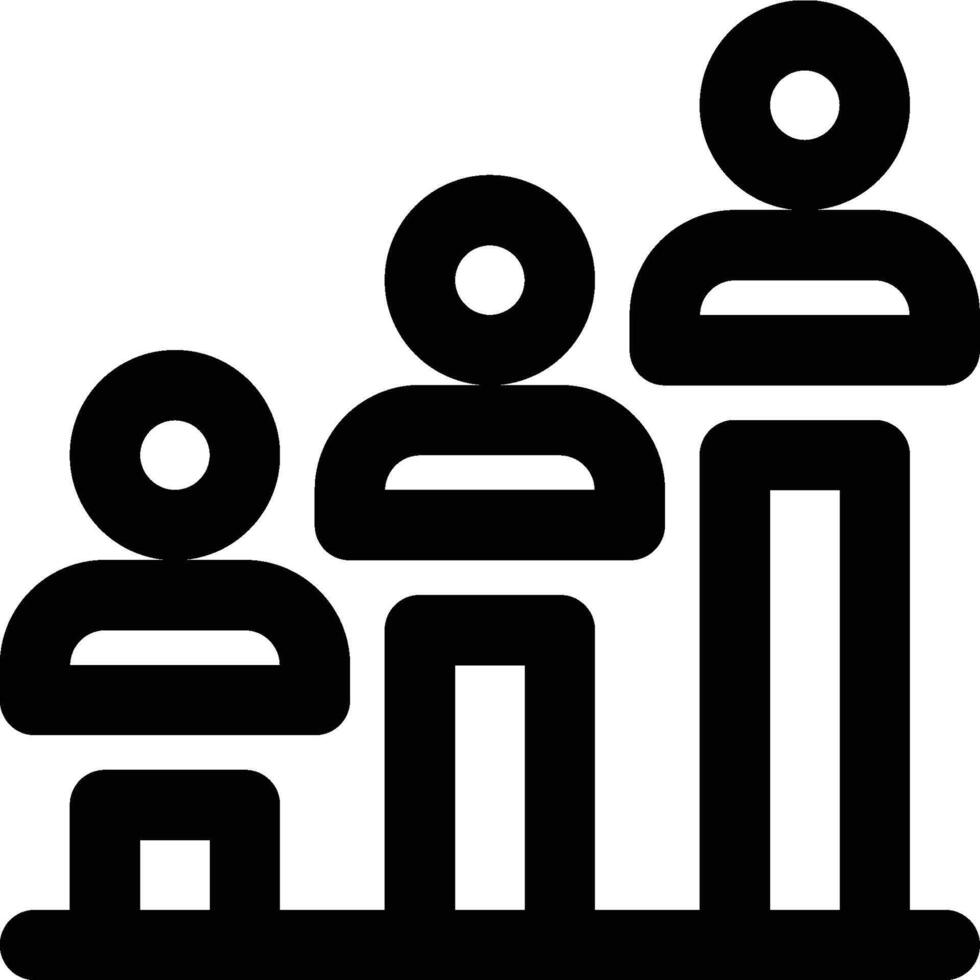 Growth, Increase, Customer Growth Outline Icon vector