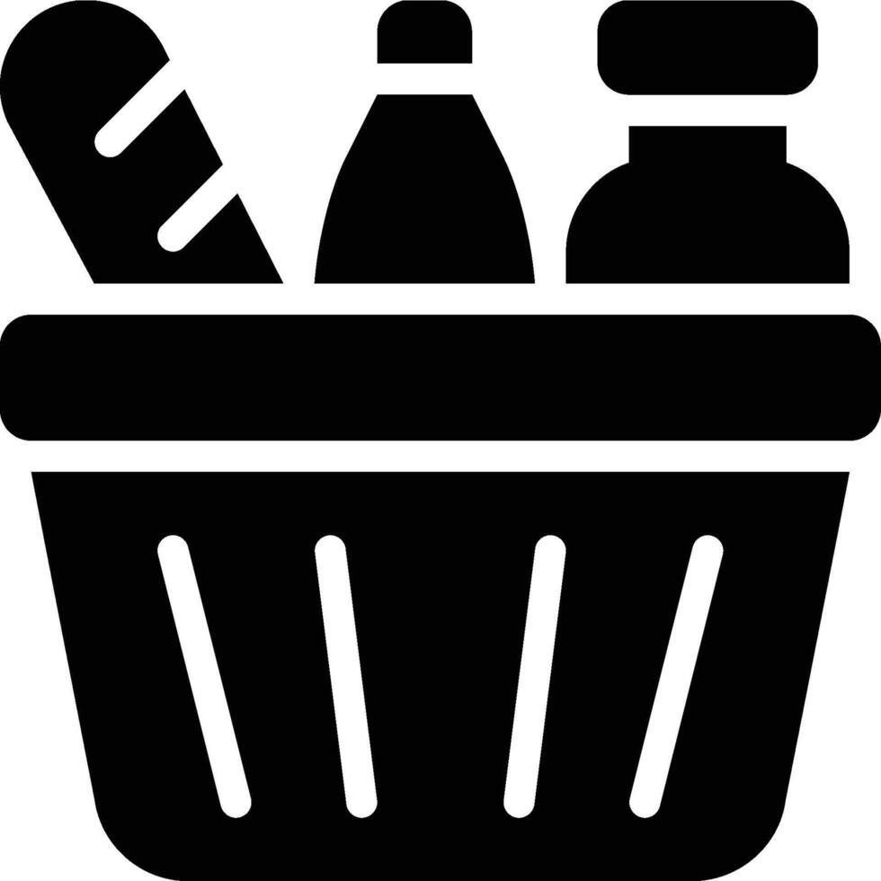 Consumer Goods, Final Goods, Grocery Glyph Solid Icon vector