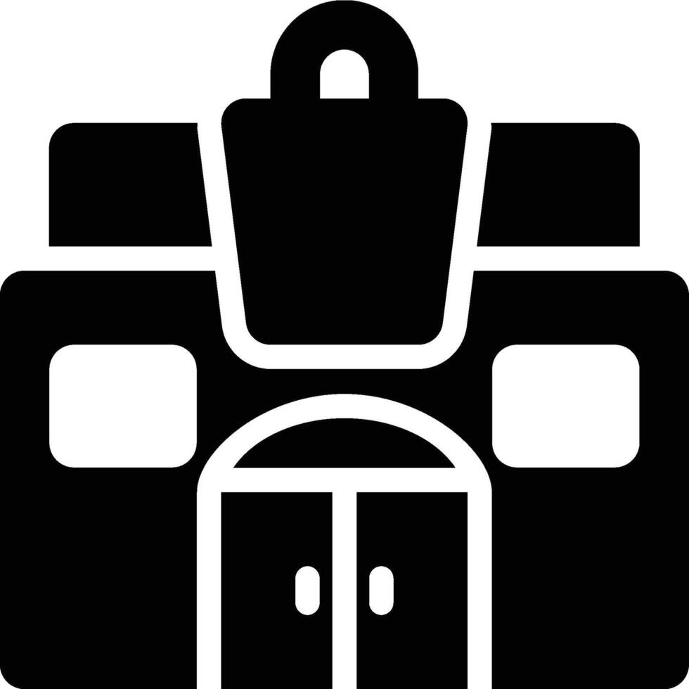 Department Stores, Store, Retail Glyph Solid Icon vector