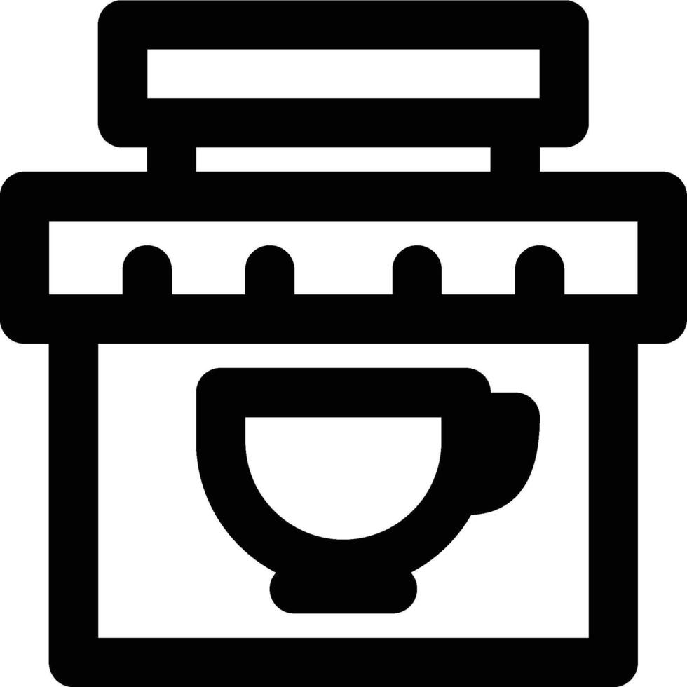 Coffee Shop, Cafe, Drink Store Outline Icon vector