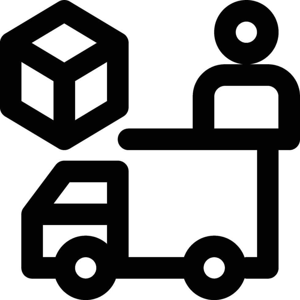 Primary Transport, Transportation, Supply Chain Outline Icon vector