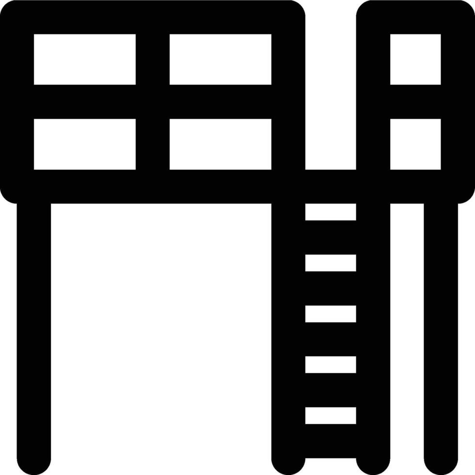 Mezzanine, Floor, Architecture Outline Icon vector