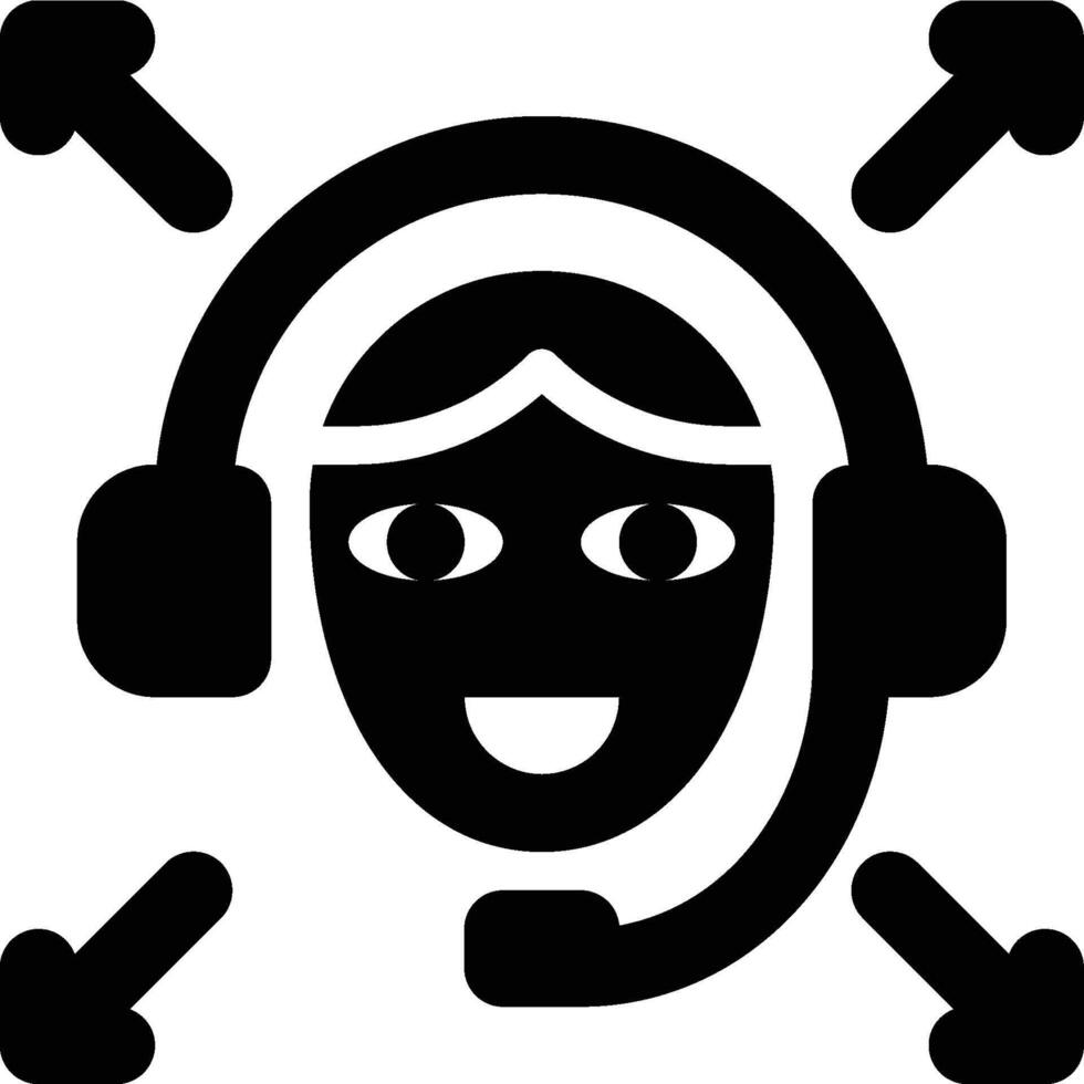 Campaign, CRM, Customer Relationship Glyph Solid Icon vector