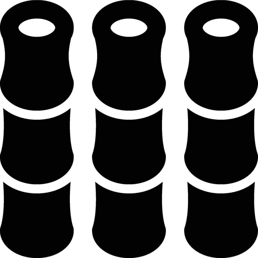 Bamboo, Building Materials, Bamboo Logs Glyph Solid Icon vector