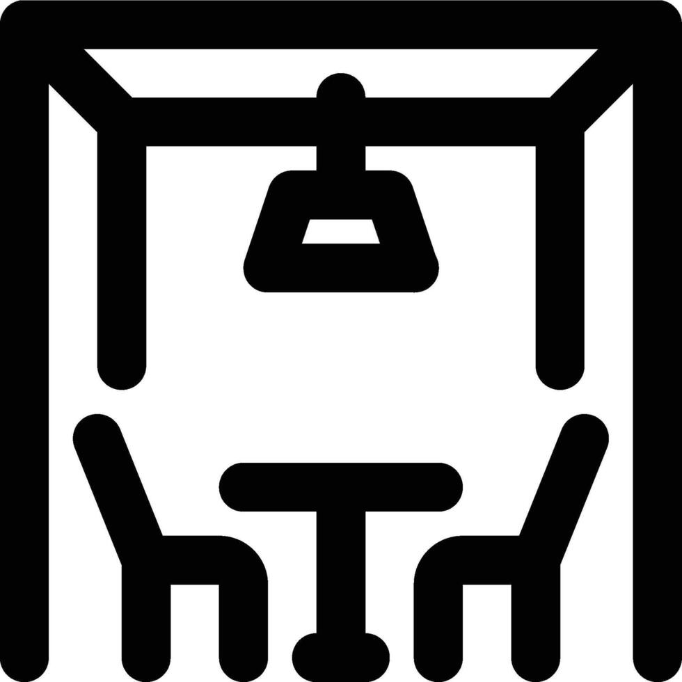 Dining Room, Refectory, Room Outline Icon vector