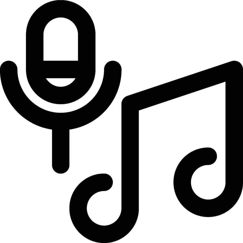 Music Podcast, Podcast, Podcasting Outline Icon vector