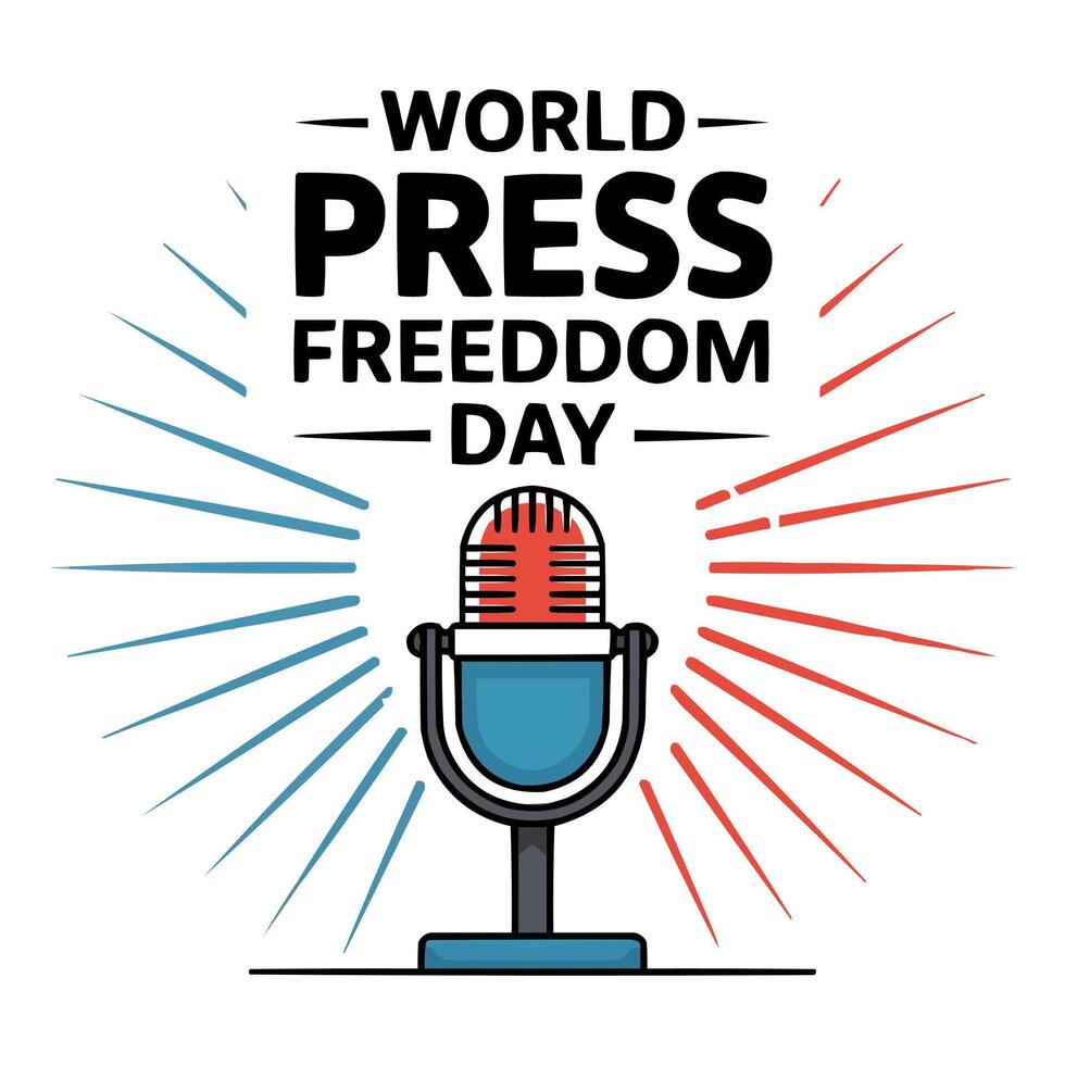 world press freedom day logo vector