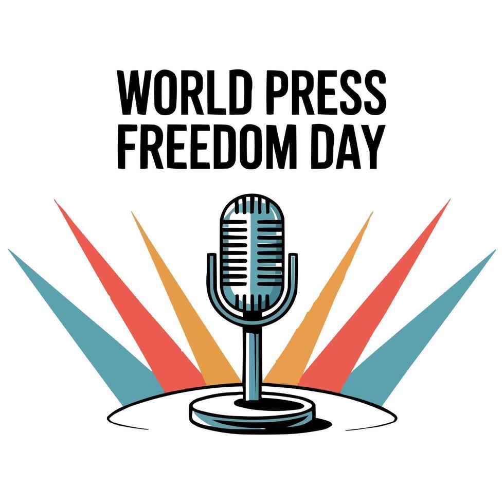 world press freedom day artwork vector