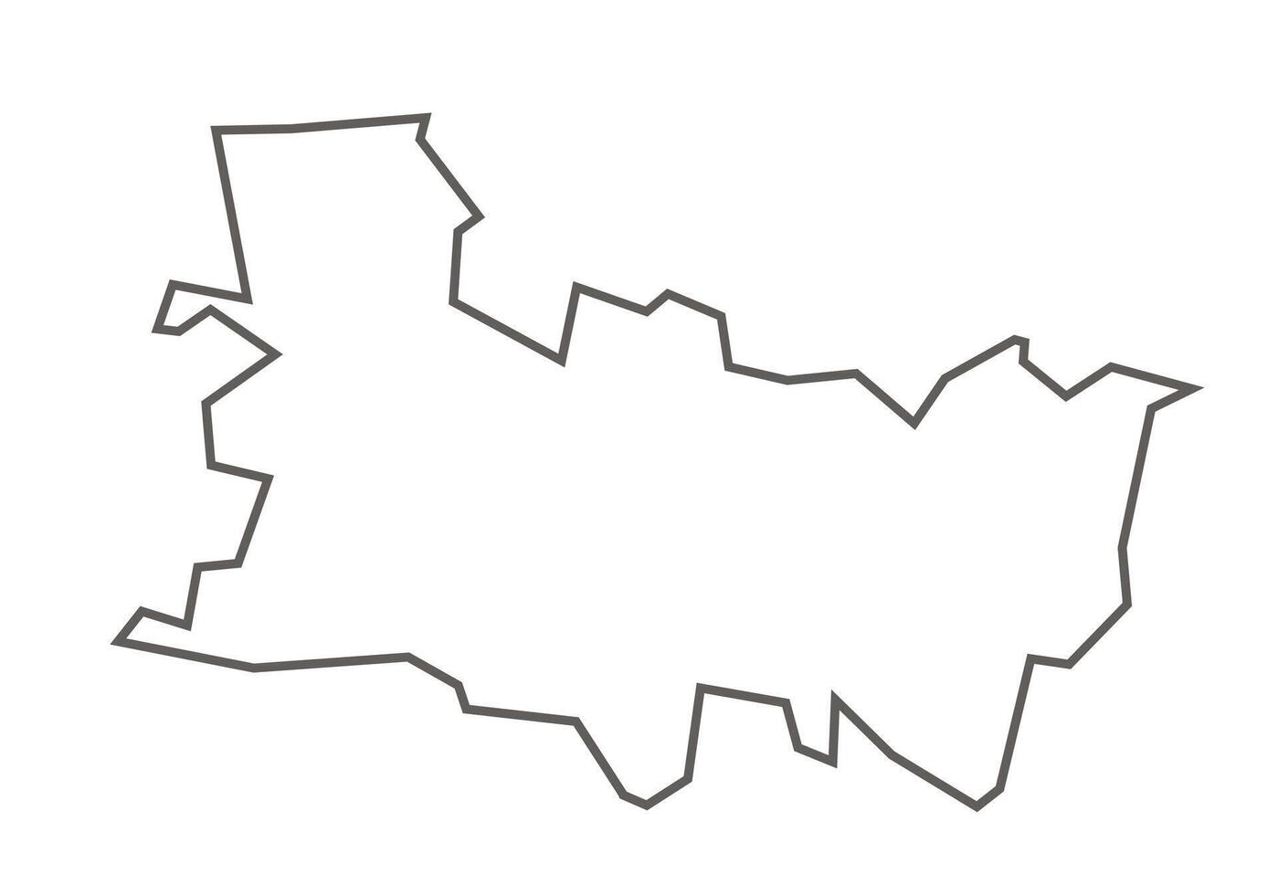 Shajapur District Map Highlighted on Madhya Pradesh vector