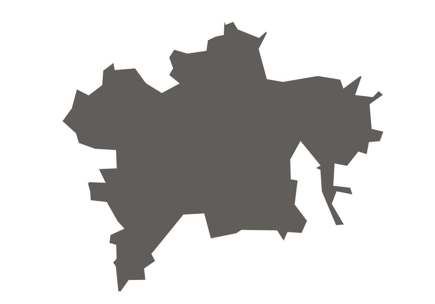 Ujjain District Map Highlighted on Madhya Pradesh State vector