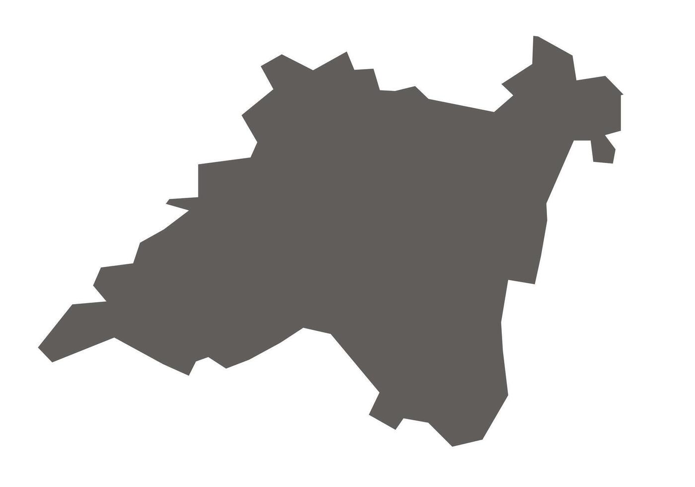 Balaghat District Map Highlighted on Madhya Pradesh State Map. vector