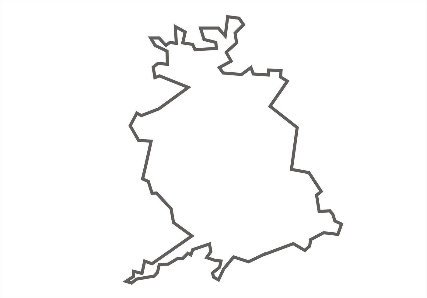 Satna District of Madhya Pradesh outline map on a white background vector