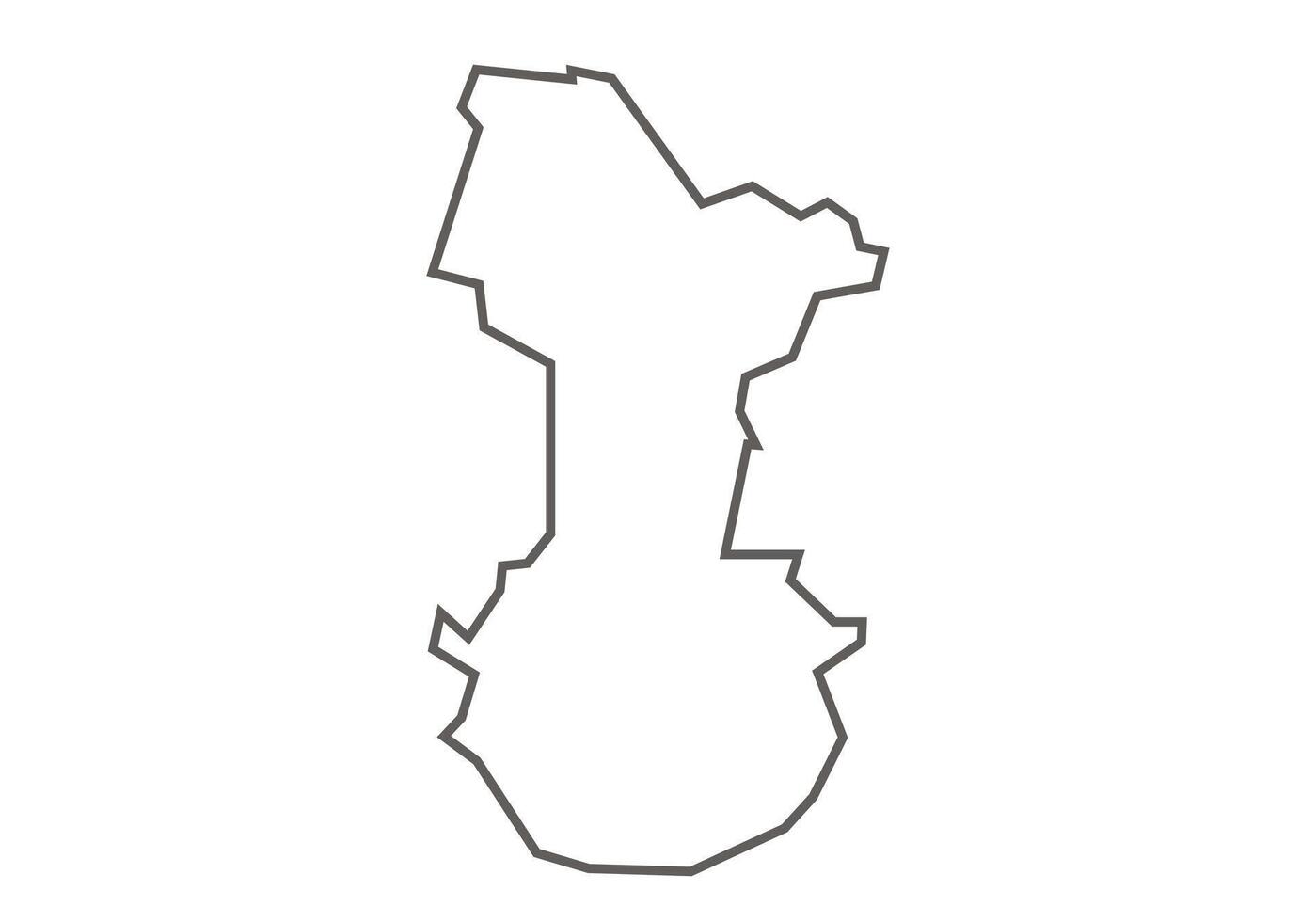 Bhopal District of Madhya Pradesh outline map on a white background vector
