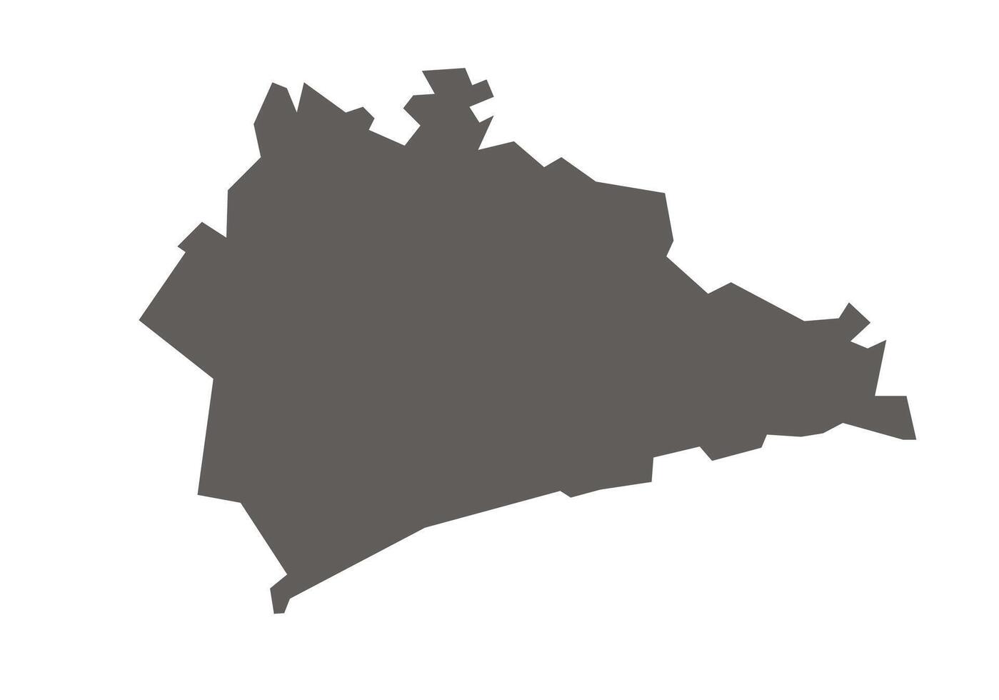 Rewa District Map Highlighted on Madhya Pradesh State vector