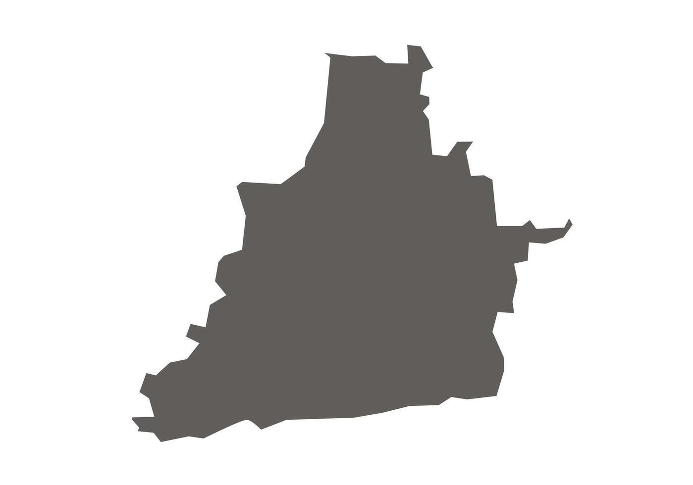 Dhar District Map Highlighted on Madhya Pradesh State vector