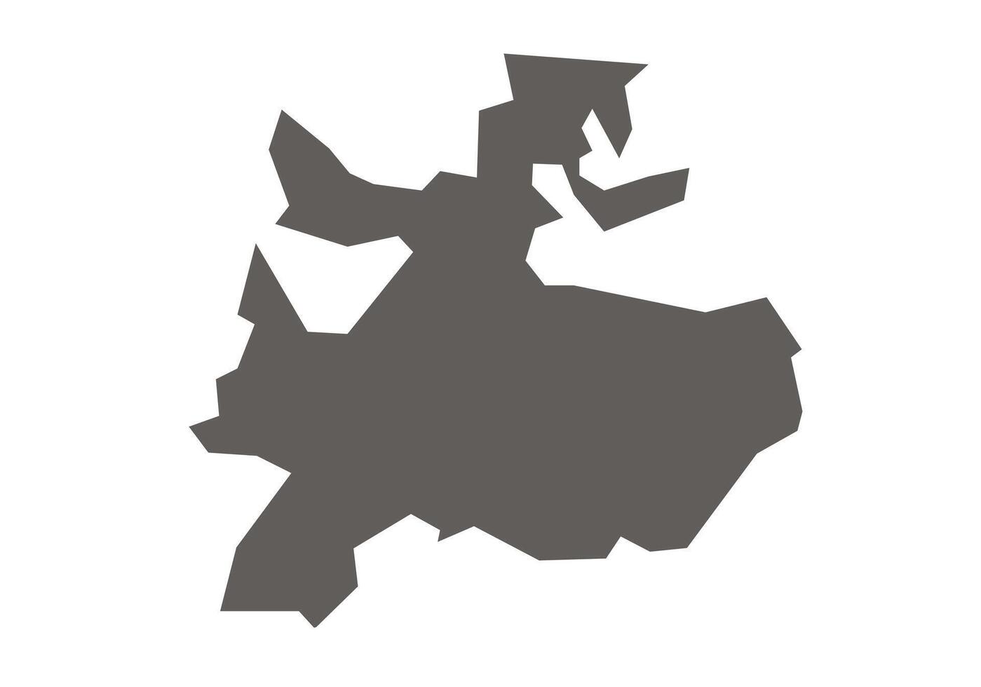 Neemuch District Map Highlighted on Madhya Pradesh State Map. vector