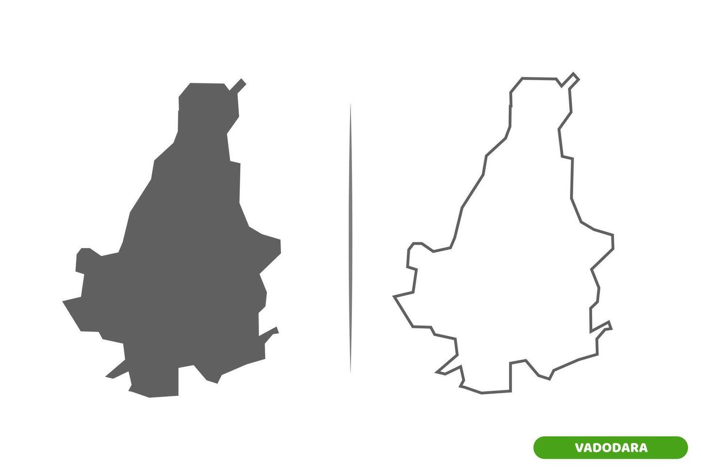 Vadodara District of Gujarat State vector