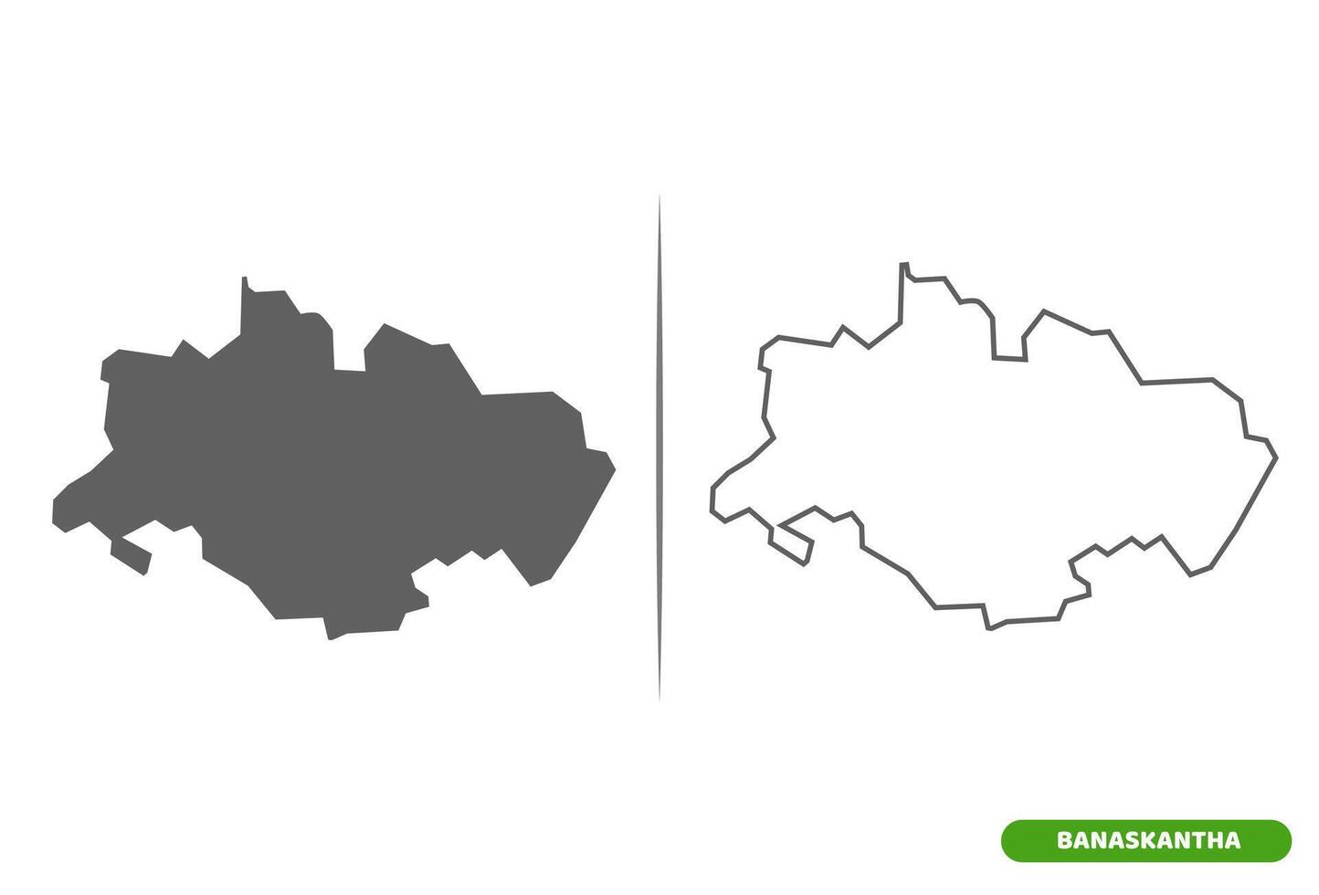 Banaskantha District of Gujarat State vector