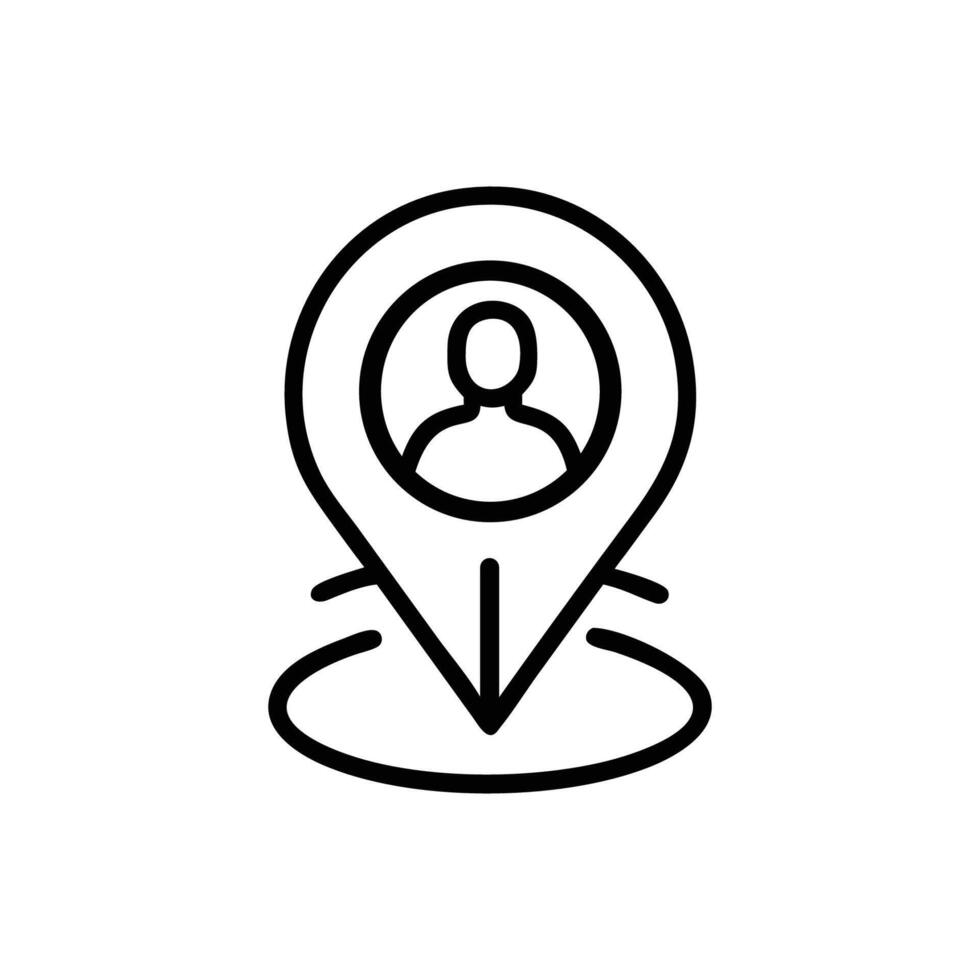 location pin icon for delivery tracking app UI vector