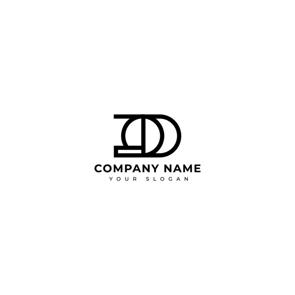 Modern Letter OD logo design template vector